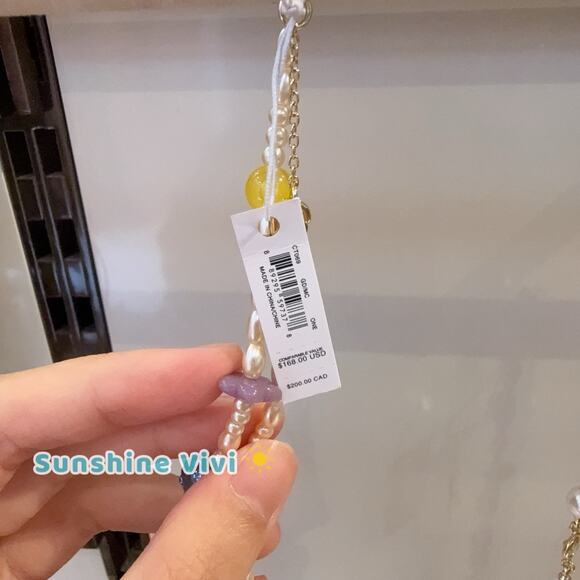 NWT Coach Multicolor Fruit Charm Necklace Gold/Multi CT069 - Picture 6 of 7